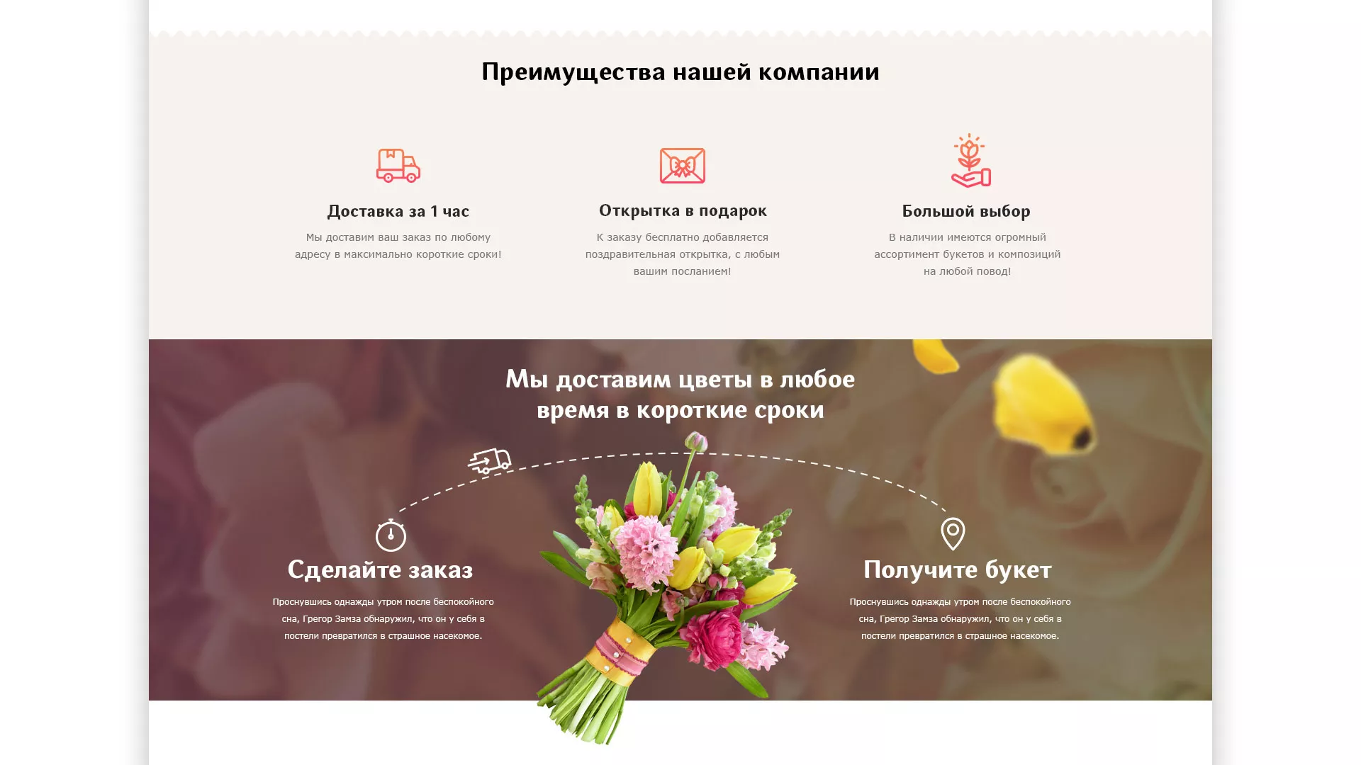 Создание интернет-магазина «Букет-онлайн» по цветам в Кондопоге