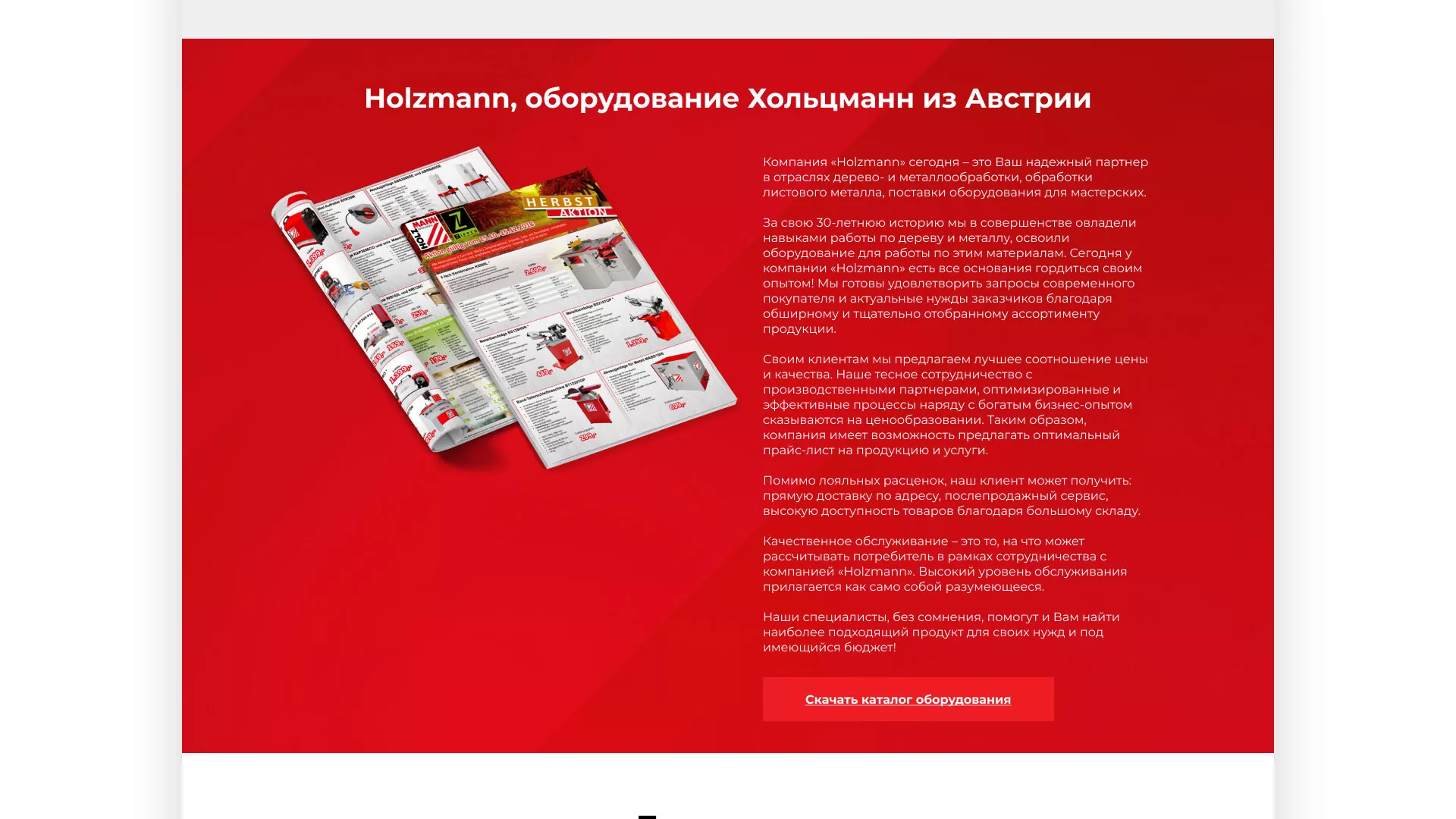 Создание сайта компании «HOLZMANN Maschinen GmbH» в Кондопоге