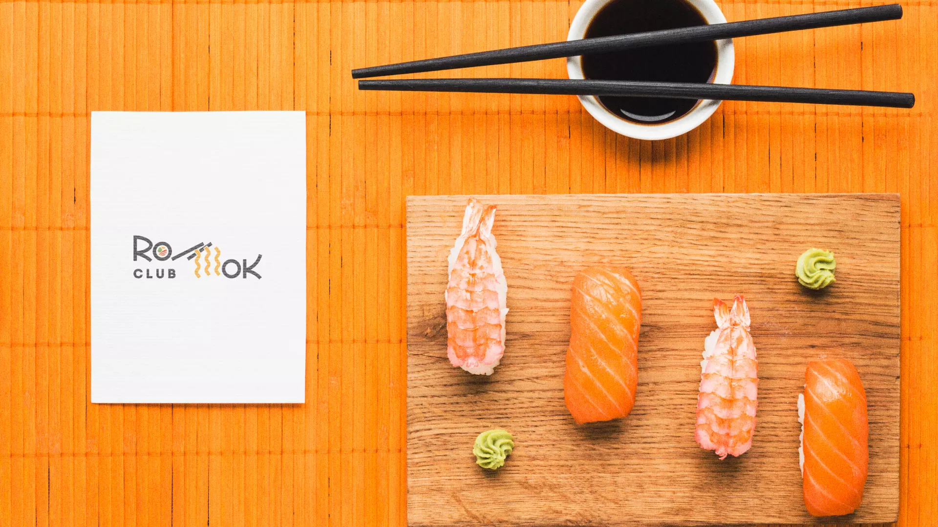 Создание логотипа суши-бара «Roll Wok Club» в Кондопоге