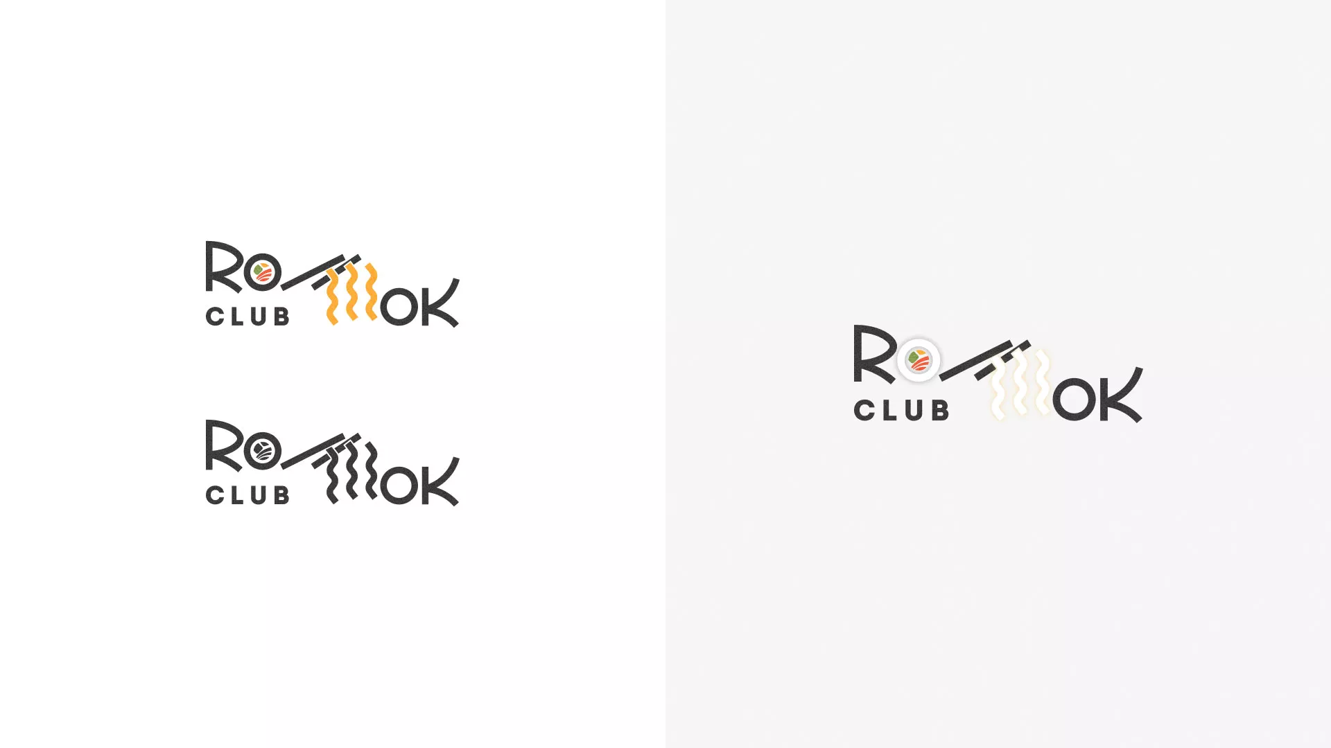 Создание логотипа суши-бара «Roll Wok Club» в Кондопоге