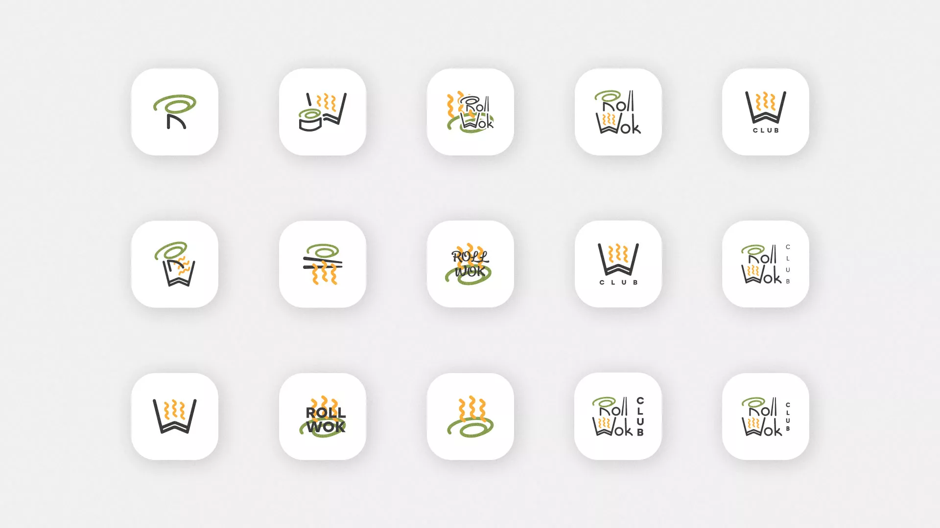 Разработка иконки приложения суши-бара «Roll Wok Club» в Кондопоге
